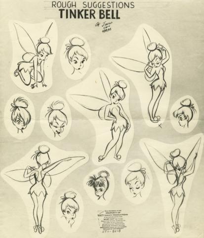 Tinker Bell Photostat Model Sheet - ID: aprtinkerbell21117 Walt Disney