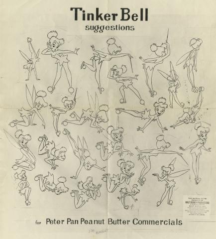 Tinker Bell Photostat Model Sheet - ID: aprtinkerbell21181 Walt Disney
