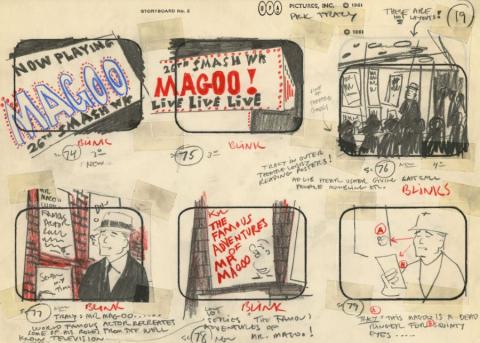 Mr. Magoo's Dick Tracy & the Mob Storyboard Drawing - ID: augdicktracy21082 UPA