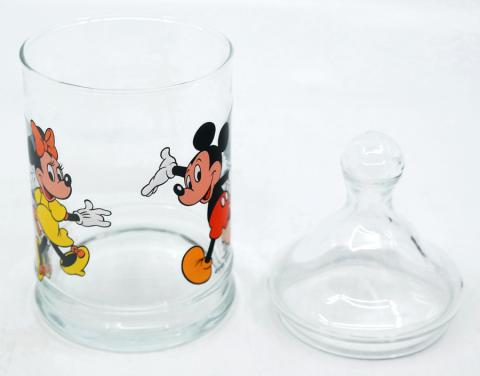 Mickey and Minnie Glass Candy Jar - ID: augdisneyana20056 Disneyana