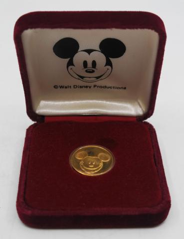 Walt Disney Productions Mickey Mouse Gold Coin   - ID: augdisneyana20071 Disneyana