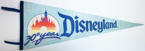 1985 Disneyland 30th Year Pennant - ID: augdisneyana20148 Disneyana