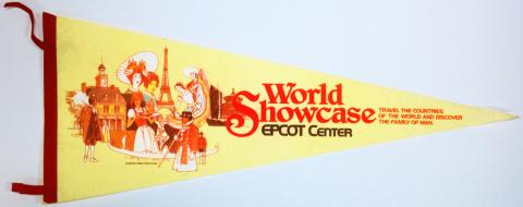 1982 World Showcase Epcot Center Pennant - ID: augdisneyana20149 Disneyana