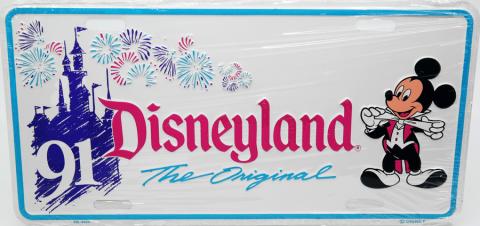 Disneyland 1991 Novelty License Plate - ID: augdisneyana20168 Disneyana