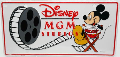 Disney MGM Studios 1987 Novelty License Plate - ID: augdisneyana20176 Disneyana