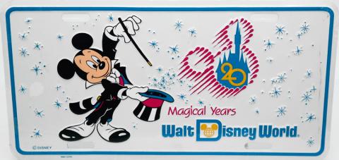 Walt Disney World 20 Magical Years Novelty License Plate - ID: augdisneyana20178 Disneyana
