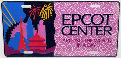 Epcot Center Around the World in a Day Novelty License Plate - ID: augdisneyana20181 Disneyana