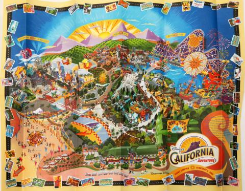 California Adventure Opening Day Map - ID: augdisneyana20253 Disneyana