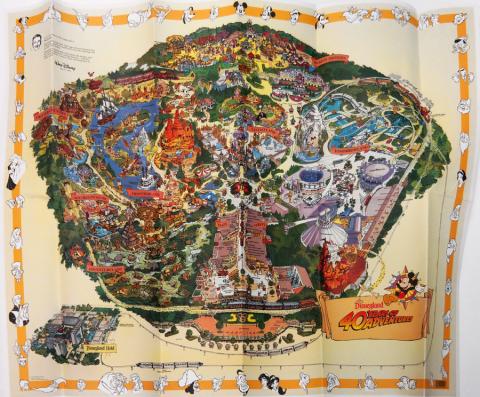 Disneyland “40 Years of Adventures” 1995 Map - ID: augdisneyana20259 Disneyana