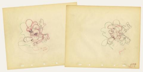 Set of (2) Nifty Nineties Production Drawings - ID: augnifty21161 Walt Disney