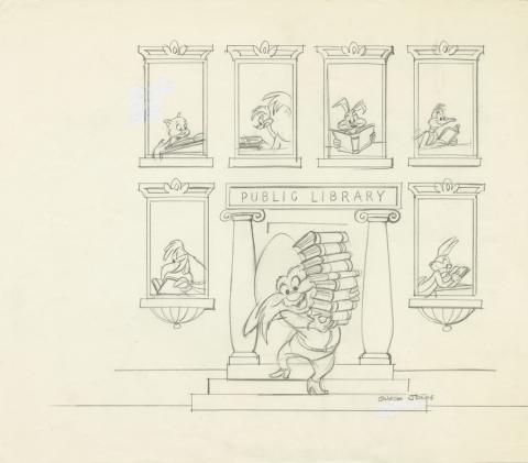Chuck Jones Original Looney Tunes Drawing - ID: declooney20125 Chuck Jones