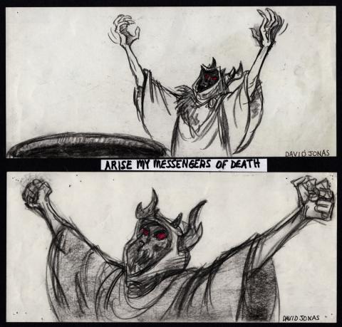 Black Cauldron Storyboard Drawings - ID: jancauldron21002 Walt Disney