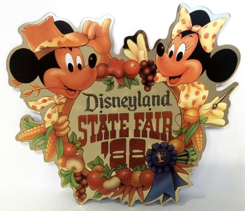 Disneyland State Fair '88 Lamppost Sign - ID: juldisneyana21085 Disneyana