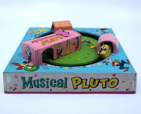 1966 Musical Pluto Tin Litho Toy - ID: julydisneyana21022 Disneyana