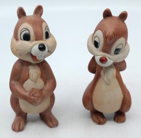 Chip 'n Dale 1970s Ceramic Figures - ID: jundisneyana20212 Disneyana