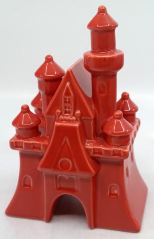 Fantasyland Castle Red Ceramic Figurine - ID: jundisneyana20262 Disneyana
