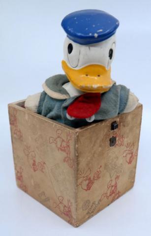 1940s Donald Duck Jack-in-the-Box - ID: jundisneyana21339 Disneyana