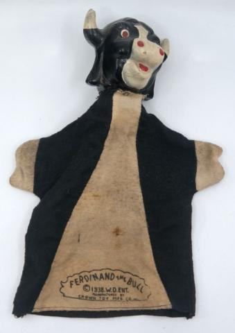 1930s Ferdinand the Bull Hand Puppet - ID: jundisneyana21355 Disneyana