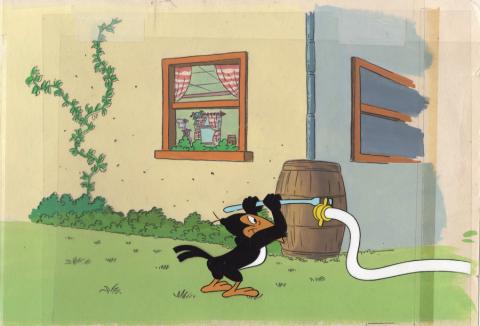 Heckle and Jeckle Production Cel and Background  - ID: junheckle20215 Filmation