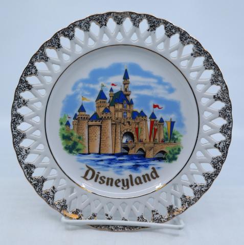 Disneyland Sleeping Beauty Castle Lace Plate - ID: mardisneyana21302 Disneyana