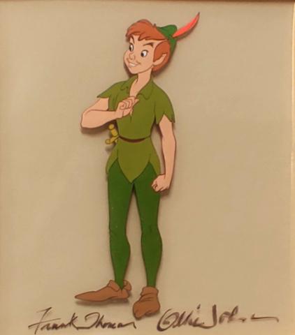 Peter Pan Production Cel Signed by Frank & Ollie - ID: maypeterpan21751 Walt Disney