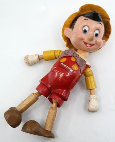 Pinocchio Doll with Hat & Tie by Ideal - ID: novdisneyana20017 Disneyana