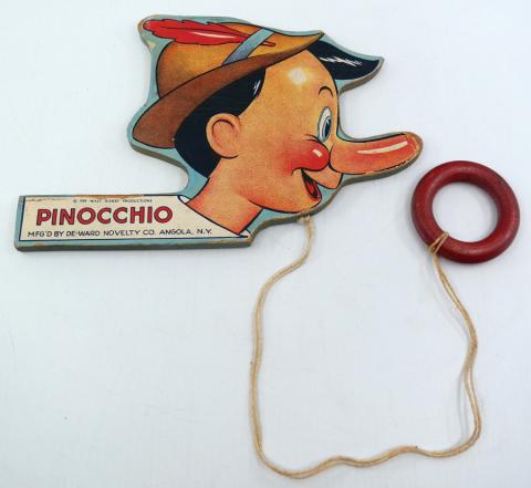 Pinocchio Vintage Ring Toss Toy - ID: novdisneyana20020 Disneyana