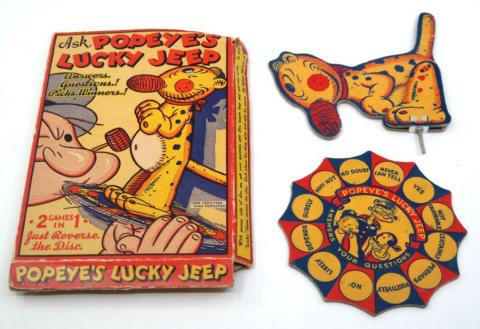 Ask Popeye's Lucky Jeep Vintage Game  - ID: septpopeye20347 Fleischer