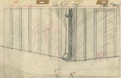 Posse Cat Tom and Jerry Layout Drawing - ID: septtomjerry2992 MGM