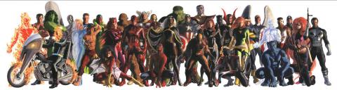 Marvel Heroes Limited Edition Print by Alex Ross - ID: AR0324DL Alex Ross