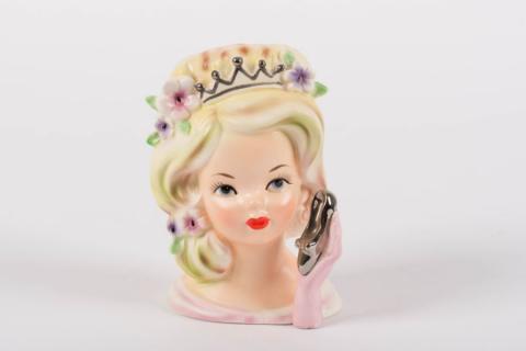Cinderella Bust Ceramic Vase by Enesco - ID: Enesco00001cind Disneyana