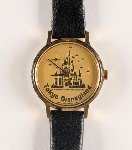 1983 Tokyo Disneyland Gold Tone Grand Opening Watch - ID: apr22101 Disneyana