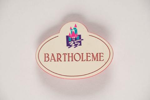 1990 Disneyland Cast Member Bartholemew Name Tag - ID: apr22103 Disneyana