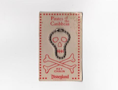 1968 Disneyland Pirates of the Caribbean Skull Keychain - ID: apr22116 Disneyana