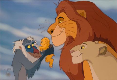 Lion King Baby Simba Hand-Painted Limited Edition Cel - ID: apr22157 Walt Disney