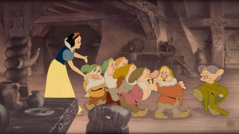 Snow White and the Seven Dwarfs Off to Bed Hand-Painted Limited Edition Cel - ID: apr22160 Walt Disney