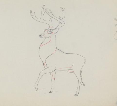 Bambi Great Prince Production Drawing - ID: aprbambi20233 Walt Disney