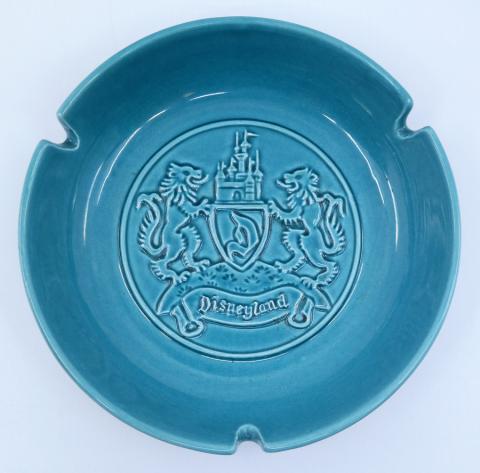 Disneyland Crest Souvenir Turquoise Ashtray - ID: aprdisneyland21338 Disneyana
