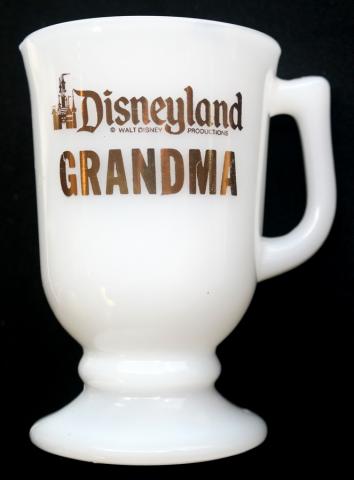 Disneyland Grandma Souvenir White Milk Glass Coffee Mug - ID: aprdisneyland21351 Disneyana