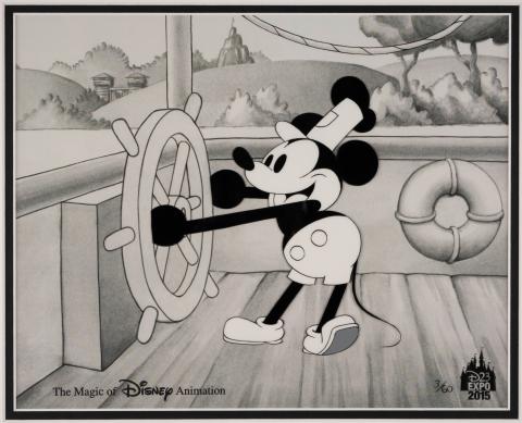 Steamboat Willie D23 Limited Edition Hand-Painted Cel - ID: aug22230 Walt Disney