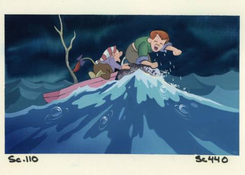 A Troll in Central Park Stanley and Gus Boating Concept Painting - ID: aug22282 Don Bluth