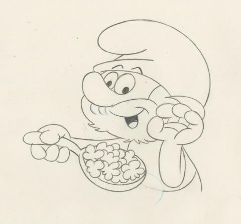 Smurf Berry Crunch Set of 2 Drawings - ID: aug22373 Hanna Barbera