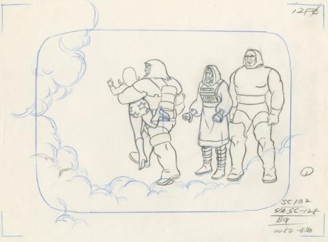 Super Friends Layout Drawings - ID: aug22385 Hanna Barbera