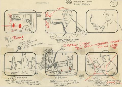 Mr. Magoo's Dick Tracy & the Mob Storyboard Drawing - ID: aug22423 UPA