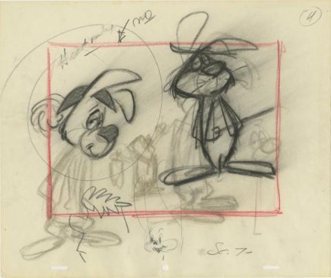 Yippee, Yappee and Yahooey Development Drawing - ID: aug22433 Hanna Barbera