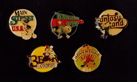 Collection of (5) 30th Anniversary Disneyland Pins  - ID: augdisneyana20249 Disneyana