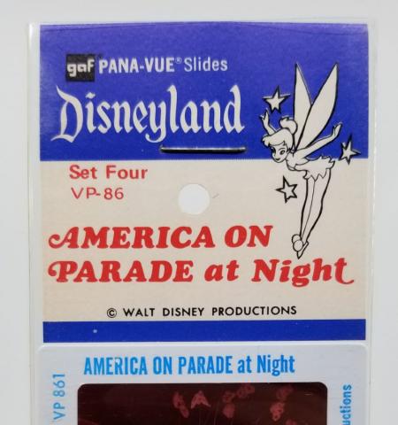 America On Parade at Night Disneyland PANA-VUE Slides  - ID: augdisneyana21007 Disneyana