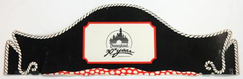 1985 Disneyland Cardboard Pirate Hat - ID: augdisneyana21058 Disneyana