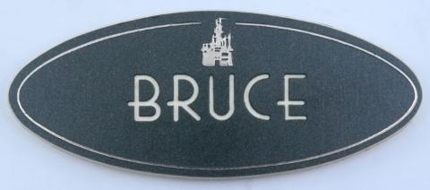 1960s Disneyland Cast Member Bruce Name Tag - ID: augdisneyana21173 Disneyana