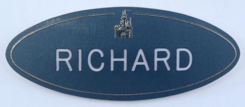 1960s-70s Disneyland Cast Member Richard Name Tag - ID: augdisneyana21174 Disneyana